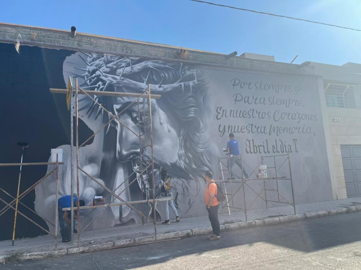 La obra se llama Cristo de Analco, una esperanza de los sobrevivientes a la tragedia. (Karla Rodríguez)