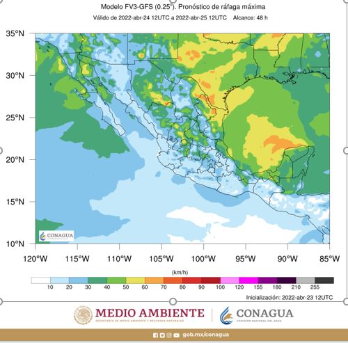 Se pronostican fuertes lluvias. (Tomada de @conagua_clima)