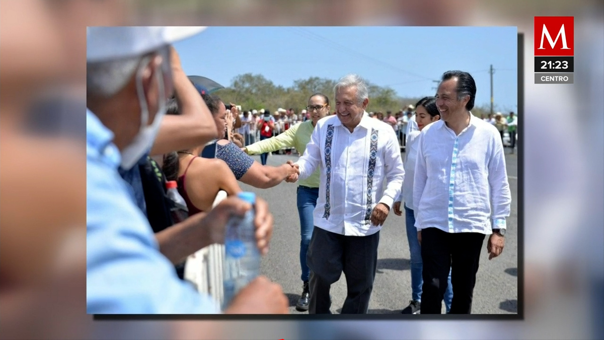 AMLO supervisa el avance del tramo de la autopista Ozuluama-Poza Rica