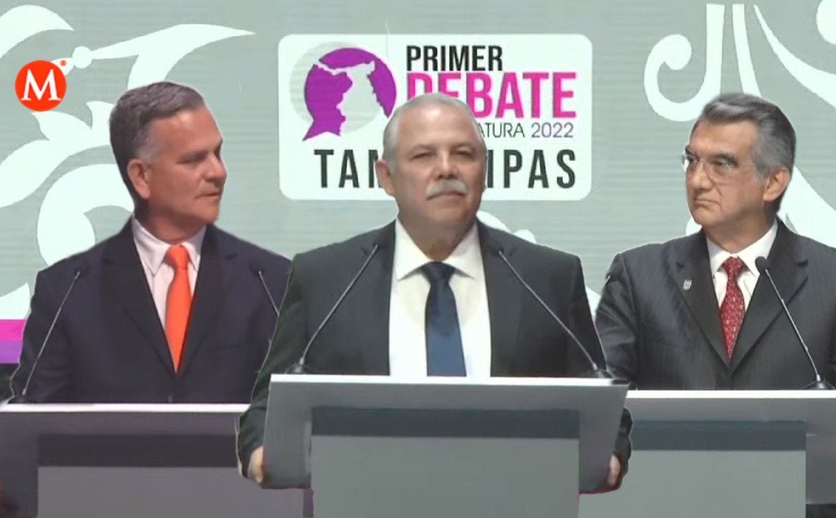 Candidatos a gobernador de Tamaulipas participaron en el debate.