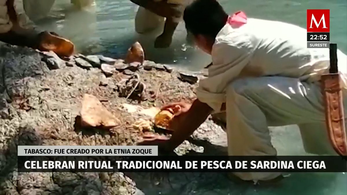 Celebran ritual tradicional de pesca de sardina ciega en Tabasco