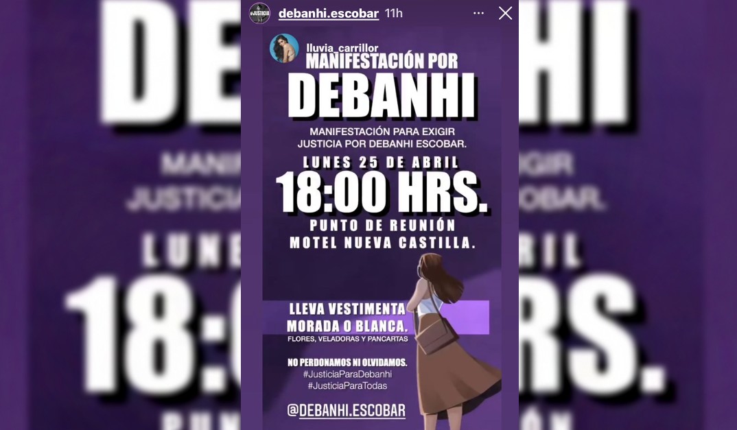 La cita es a las 18:00 horas, para exigir justicia por la muerte de la joven de 18 años. Foto: Especial