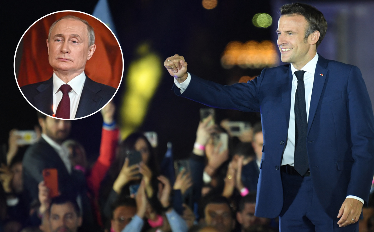 El presidente ruso Vladimir Putin felicitó la reelección del presidente Emmanuel Macron. (AFP)