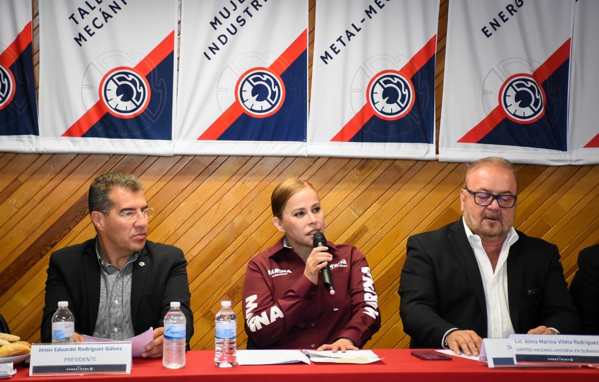 Marina Vitela se reúne con socios de Canacintra | Cortesía