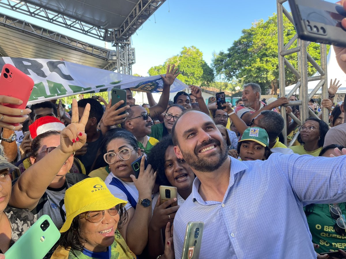 Eduardo Bolsonaro, hijo del presidente Jair Bolsonaro y legislador. (Twitter: Eduardo Bolsonaro)