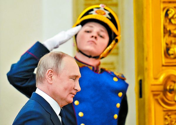 El mandatario ayer en una recepción en el Kremlin. AP