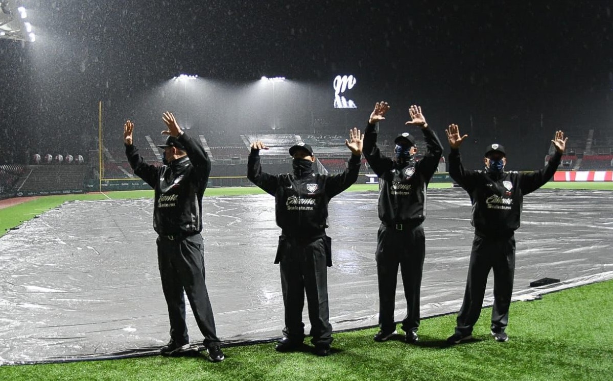 Lluvia pospone juego 2 de Diablos Rojos y Mariachis de Guadalajara (Twitter: @DiablosRojosMX)