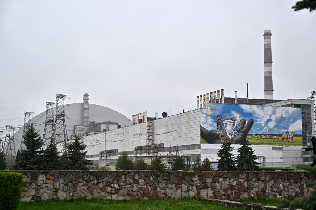 Antigua planta nuclear de Chernóbil durante la ocupación rusa en Ucrania. (AFP)
