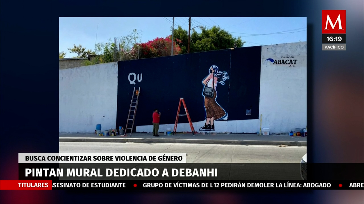En Tijuana, pintaron un mural dedicado a Debanhi Escobar