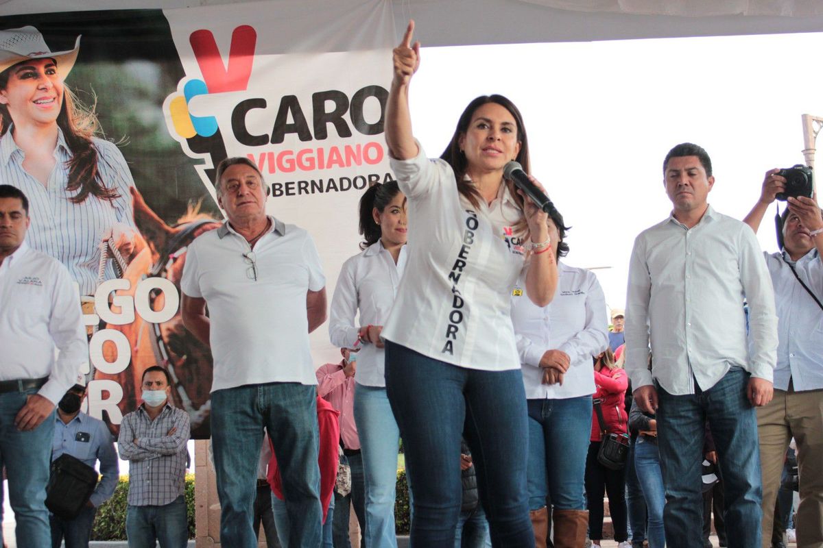 Carolina Viggiano, candidata de Va por Hidalgo. (Cortesía)