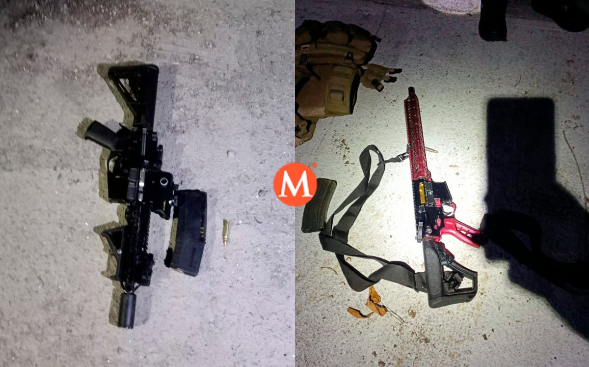 Decomisan armas largas, una corta, cargadores y más de 300 cartuchos