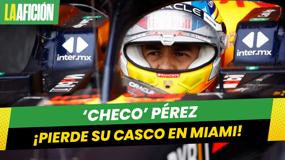 Checo Pérez pierde casco de miles de pesos previo al GP de Miami