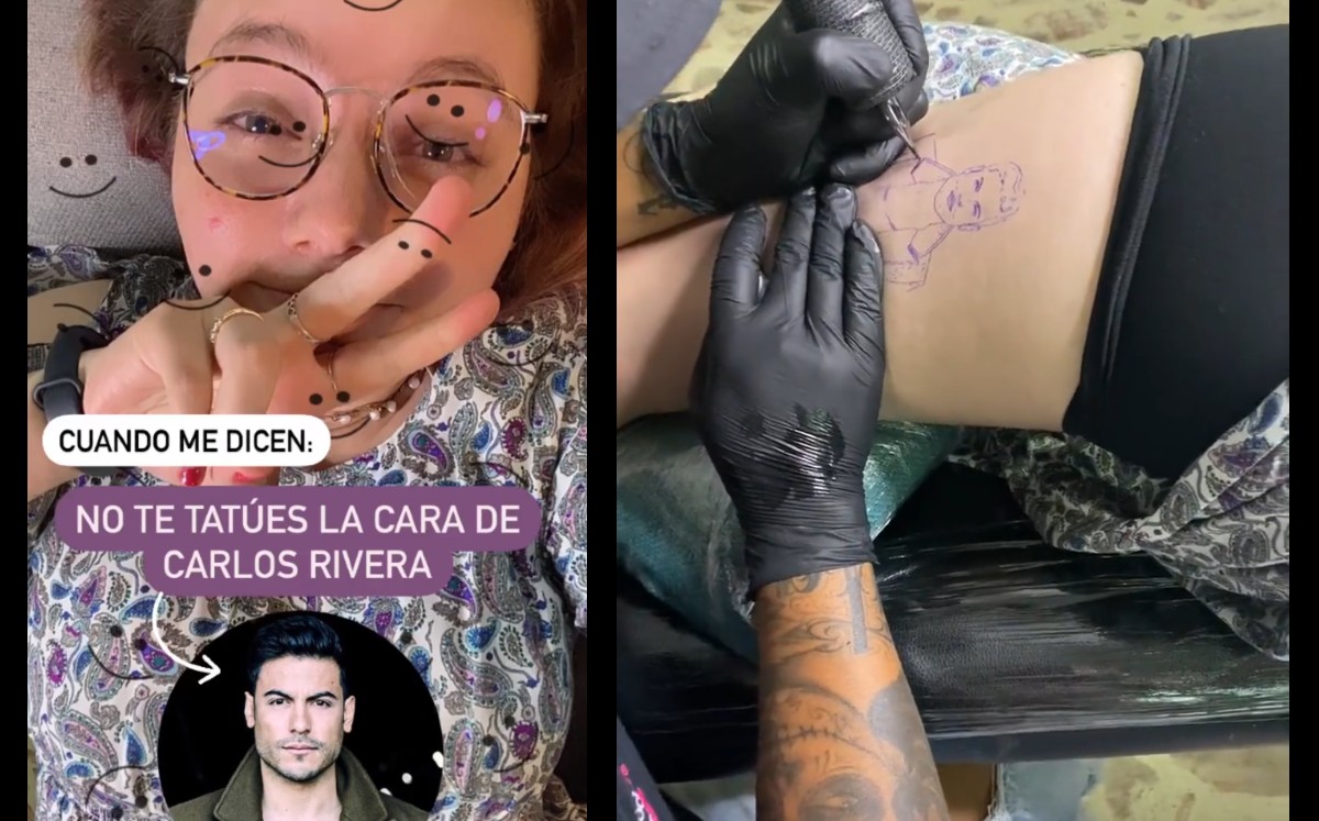 Fan se tatuó la cara de Carlos Rivera en su pierna