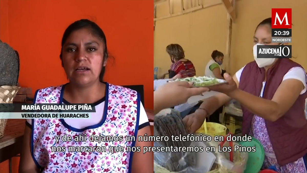 María Guadalupe Piña vende sus "Doraditas" en los Pinos tras viralizarse en el AIFA.