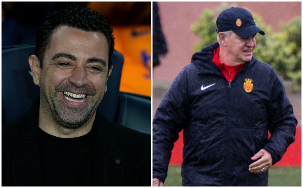 Xavi y Javier Aguirre (EFE)