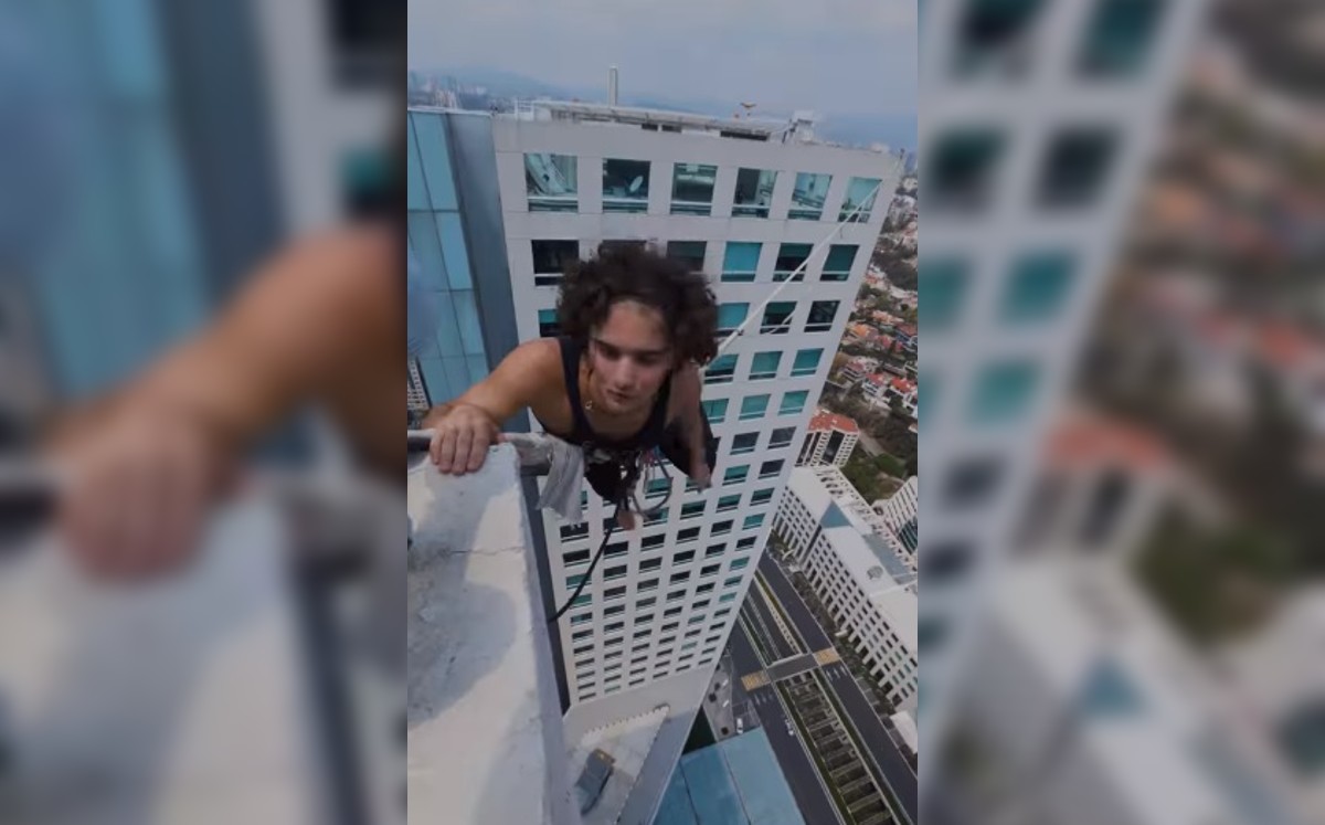 Mau Otero cruzó los edificios de más de 160 metros de altura | Instagram Mau Otero
