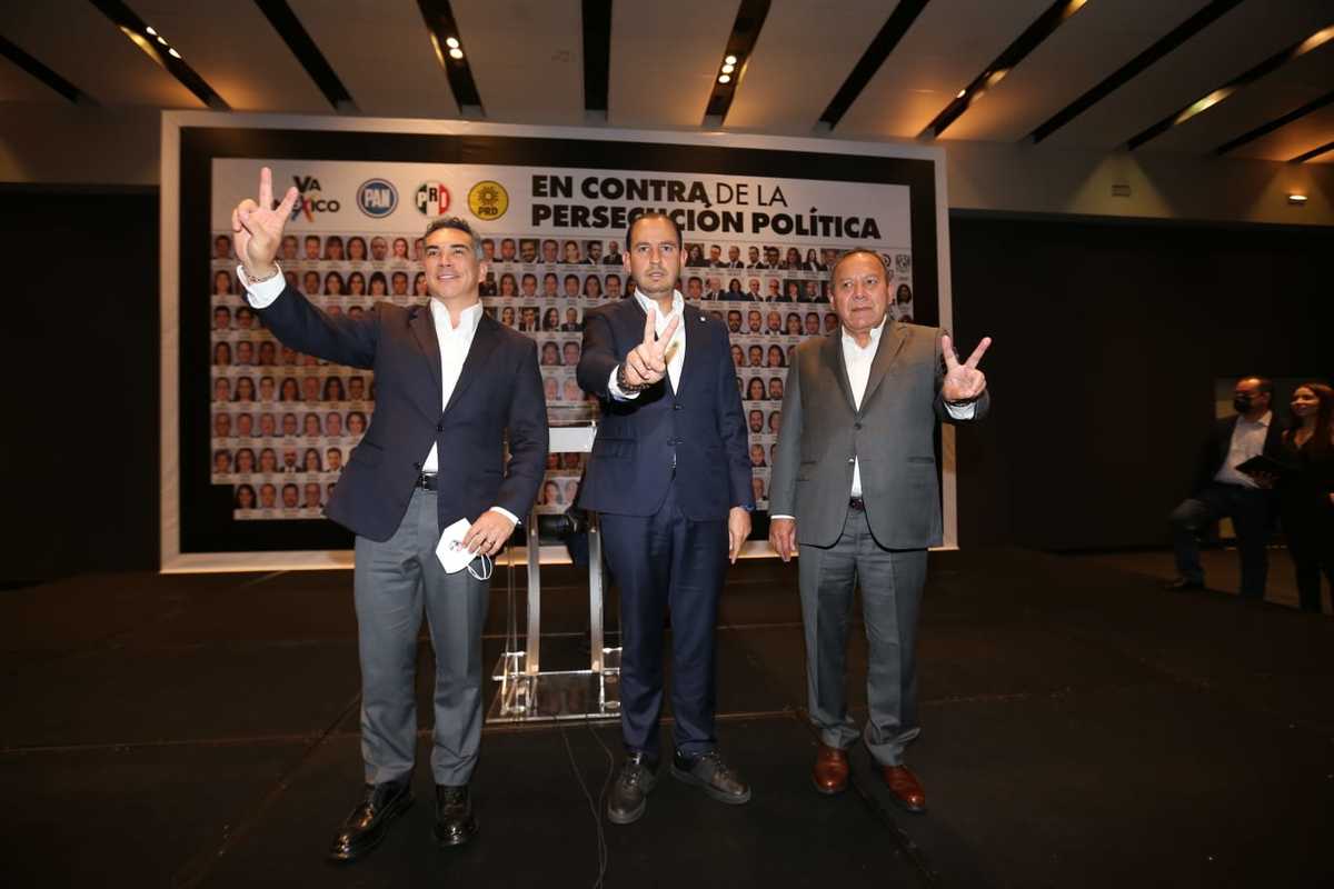 Conferencia de los presidentes del PAN, PRI Y PRD de la coalición 'Va por México' | Javier Ríos