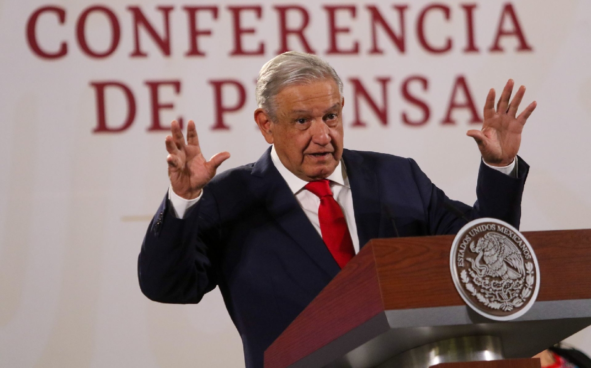 López obrador ofreció su conferencia mañanera desde el Salón de Tesorería de Palacio Nacional. | Cuartoscuro