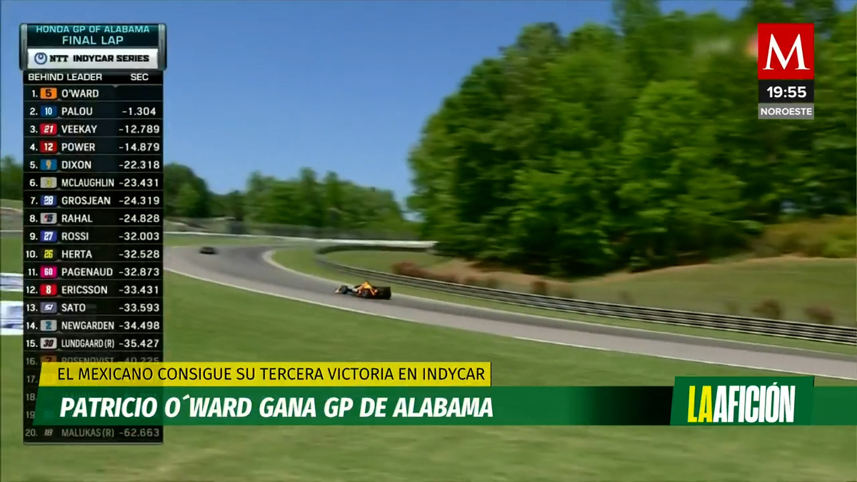 Patricio OWard logra su tercera victoria en IndyCar en GP de Alabama