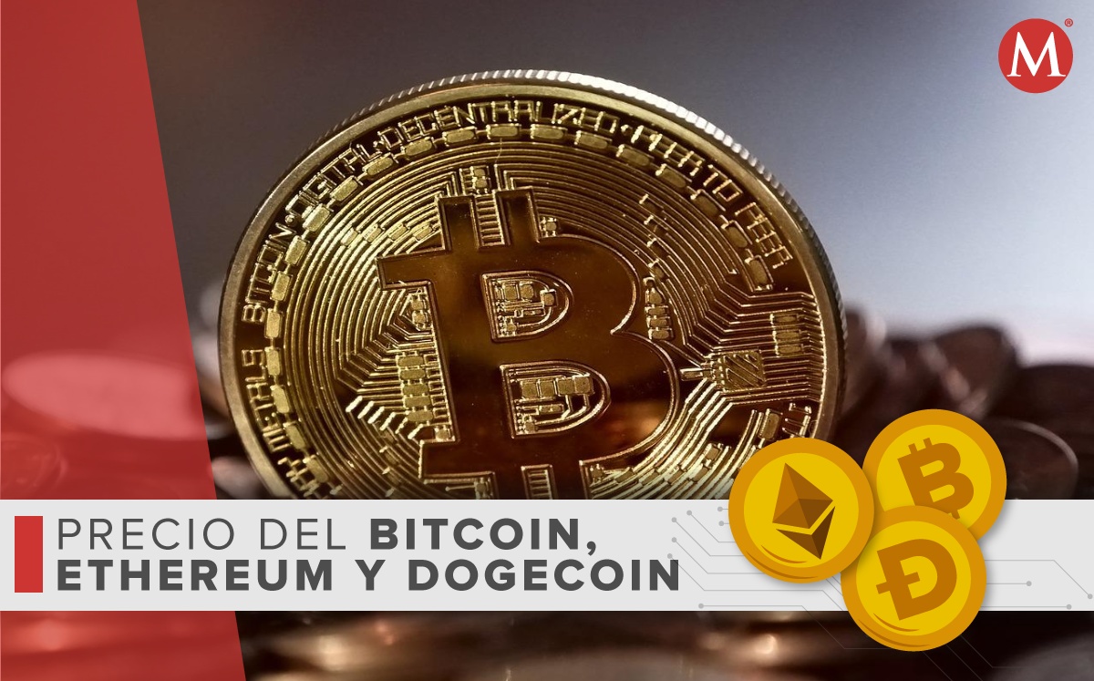Precio-bitcoin ethereum dogecoin-HOY.  2-mayo 2022. México