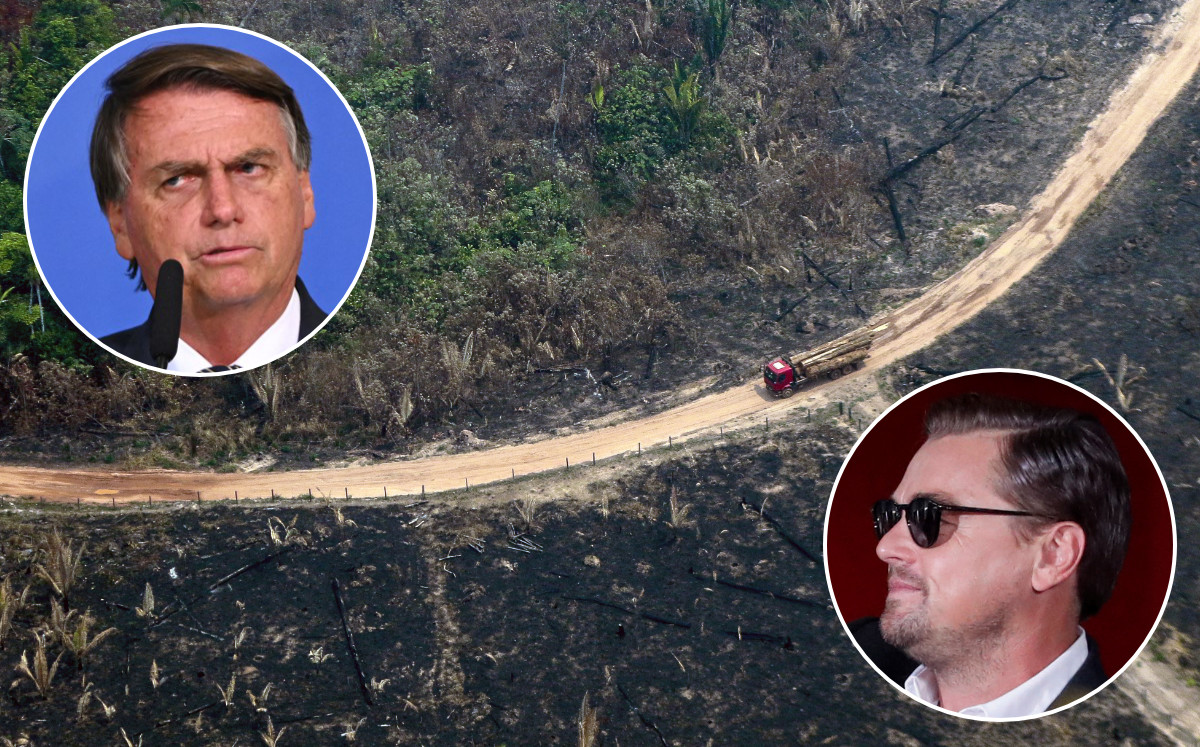 Jair Bolsonaro arremetió contra las declaraciones de Leonardo DiCaprio sobre la deforestación en Brasil. (AFP / Reuters)