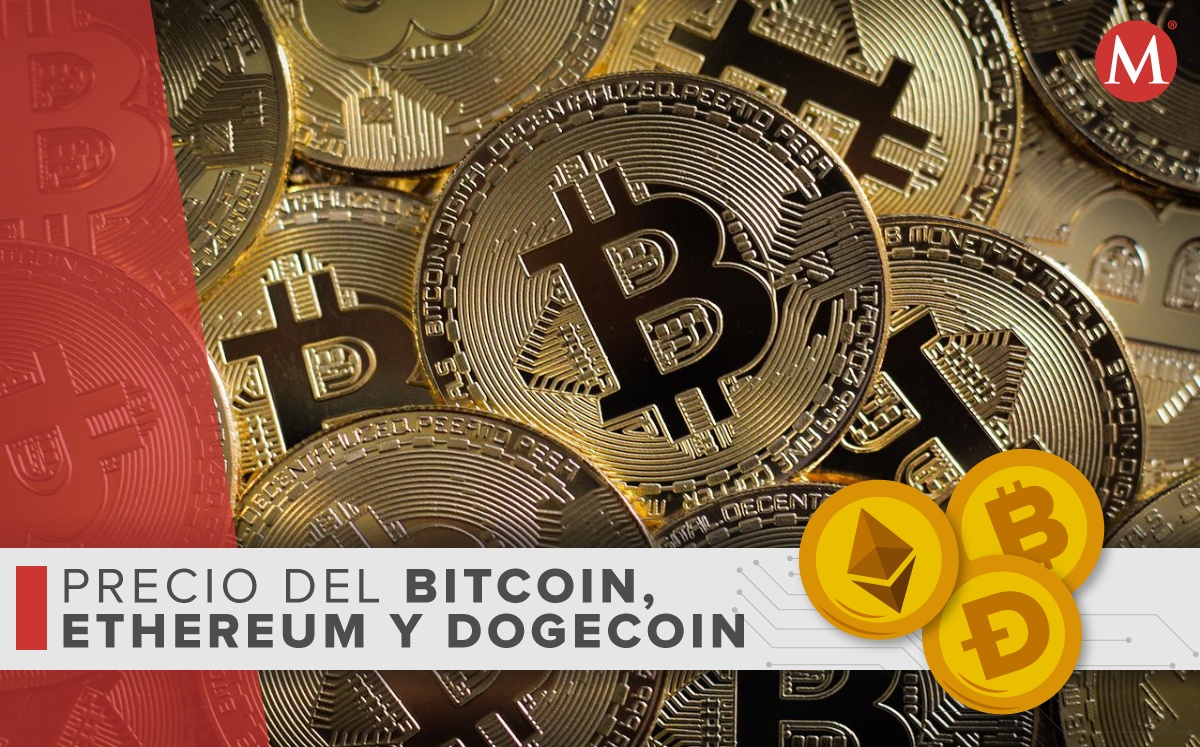 Precio-bitcoin ethereum dogecoin-HOY.  3-mayo 2022. México