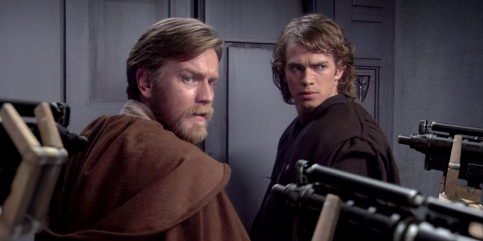 Anakin Skywalker y Obi-Wan Kenobi en Star wars: episodio III - La venganza de los Sith