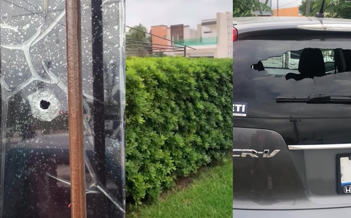 Balas impactaron en las fachadas de las casas. (Especial)