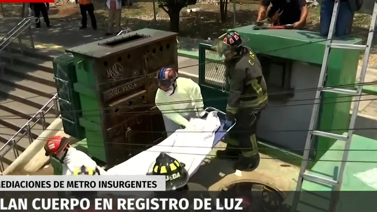 Encuentran cuerpo en registro de luz sobre la glorieta de Insurgentes