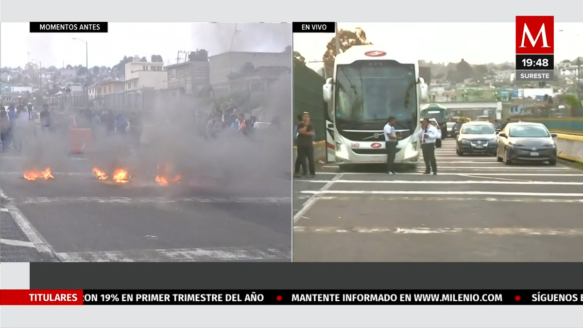 Habitantes de Tlalpan bloquean autopista México-Cuernavaca