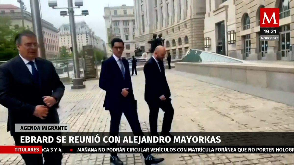 Marcelo Ebrard se reúne con Alejandro Mayorkas en Washington