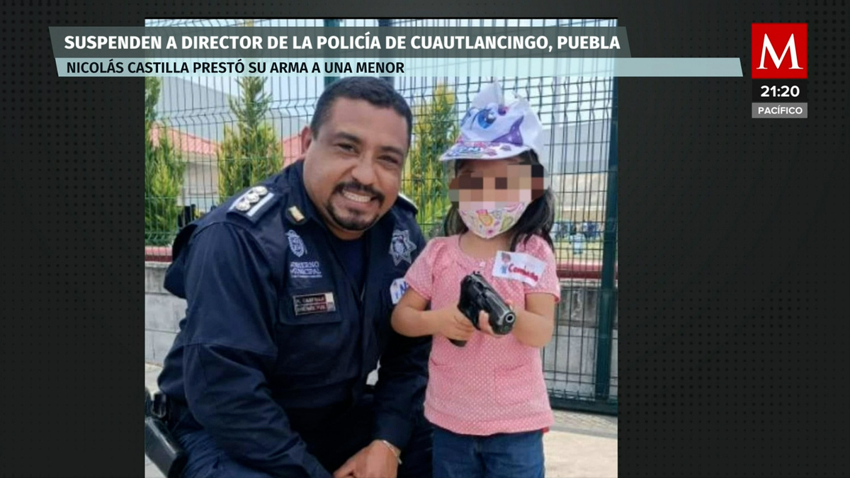 Policía de Cuautlancingo Puebla causa polémica por prestar arma
