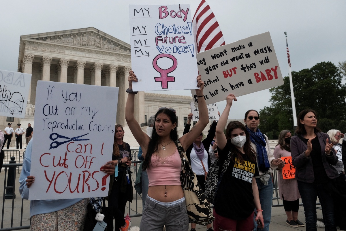 Protestas contra la derogación del aborto por parte de la Corte Suprema de Estados Unidos. (Reuters)