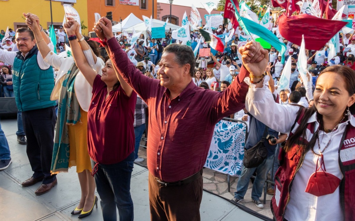Julio Menchaca candidato de la coalición “Juntos Hacemos Historia” se reunió con simpatizantes de Zempoala (Cortesía)