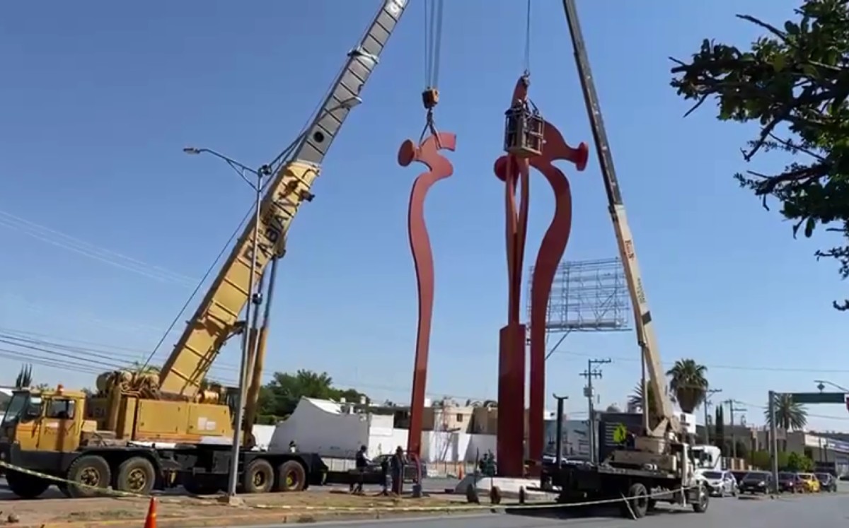 La estructura “Flor del Desierto” fue retirada. (Especial)
