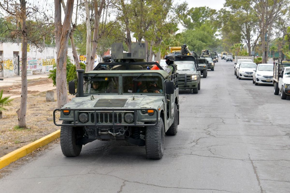 Los militares llegaron a San Luis Potosí armados y por vía terrestre. | Especial