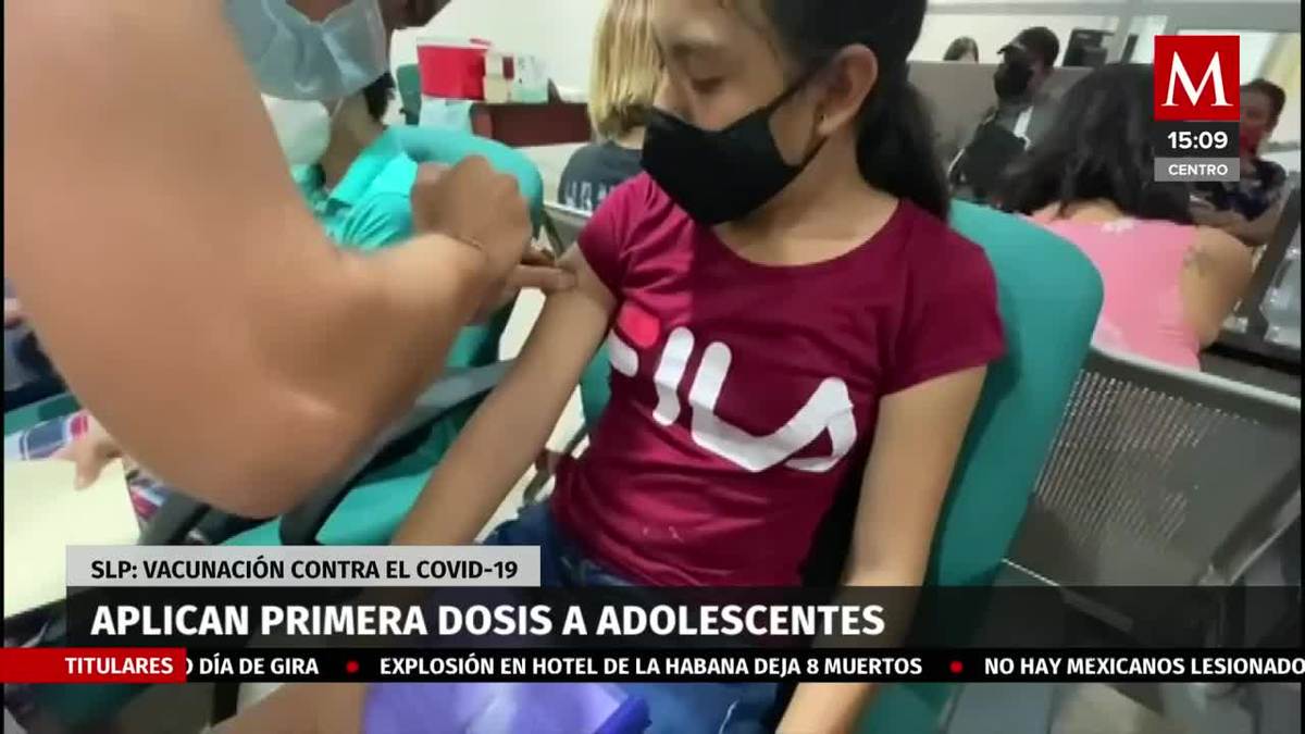 Aplican dosis de vacuna anticovid a adolescentes; SLP