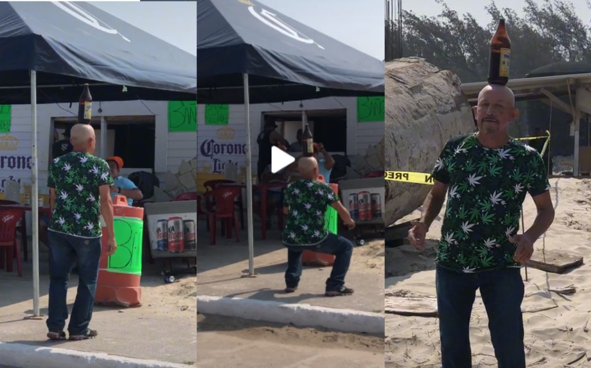 Bailaba sobre el bulevar costero de Playa Miramar