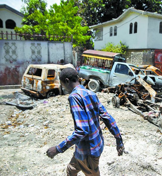 Daños en el barrio La Plaine, de la capital. AP