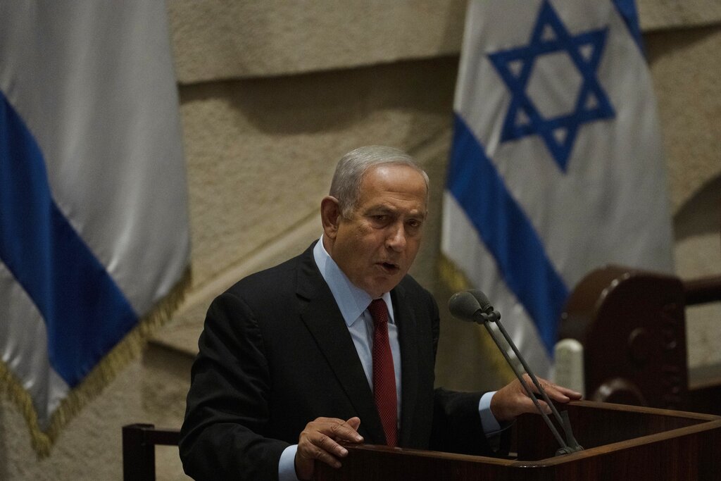 Benjamin Netanyahu, ex primer ministro y líder de la oposición en Israel. (AP)