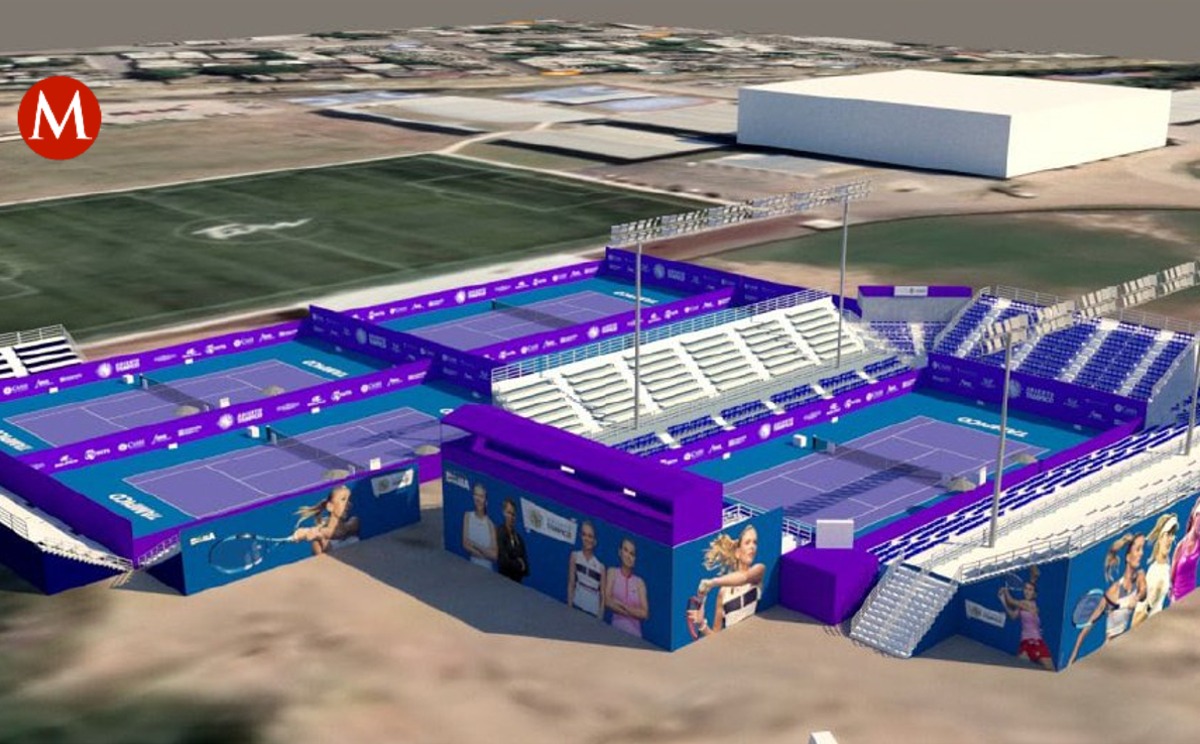 Diseño propuesto para el estadio y canchas de Tenis en Tampico.
