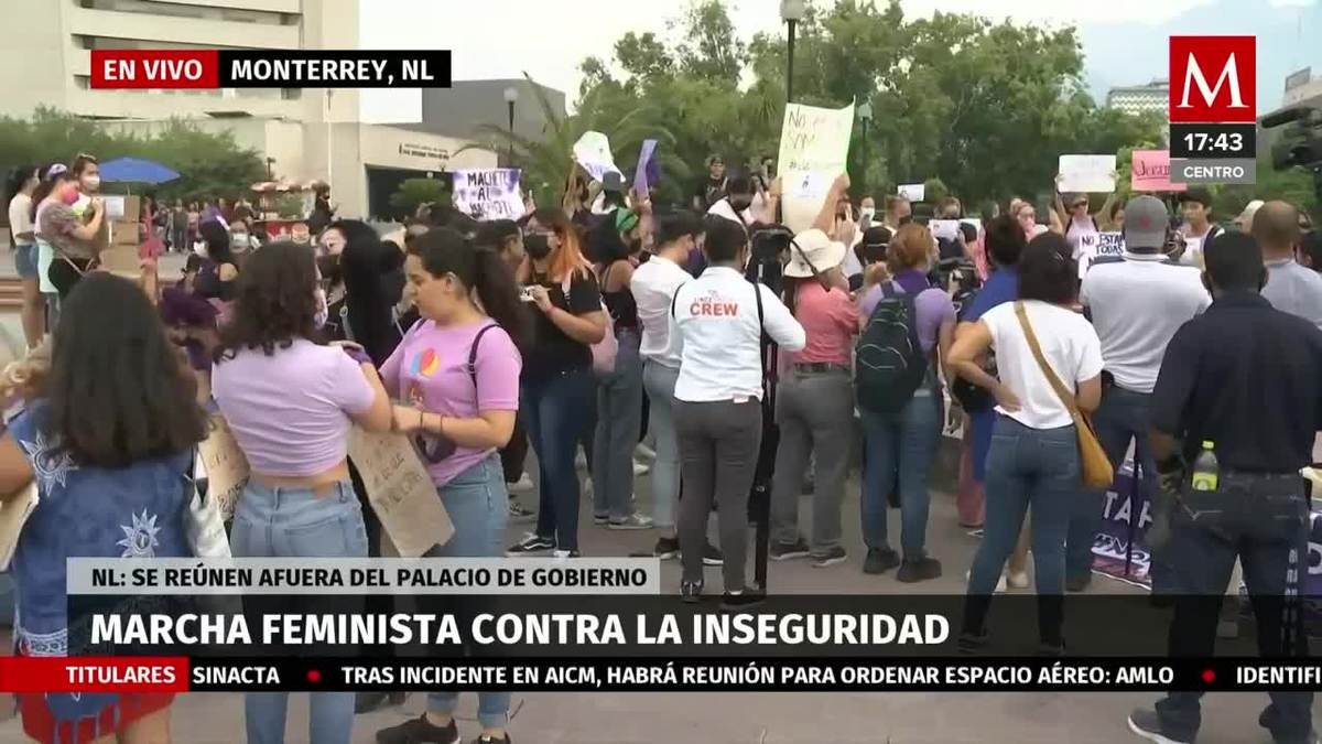 Feministas realizan marcha contra la inseguridad en Nuevo León