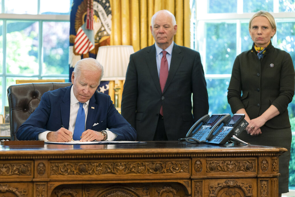 Joe Biden dijo que "la guerra de Putin" está trayendo consigo la destrucción deliberada de Europa. (AP)