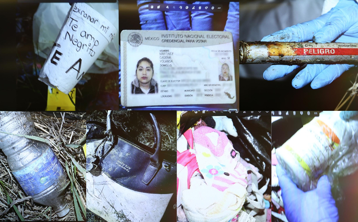 Evidencia recolectada por la Fiscalía de NL en el caso de Yolanda Martínez.