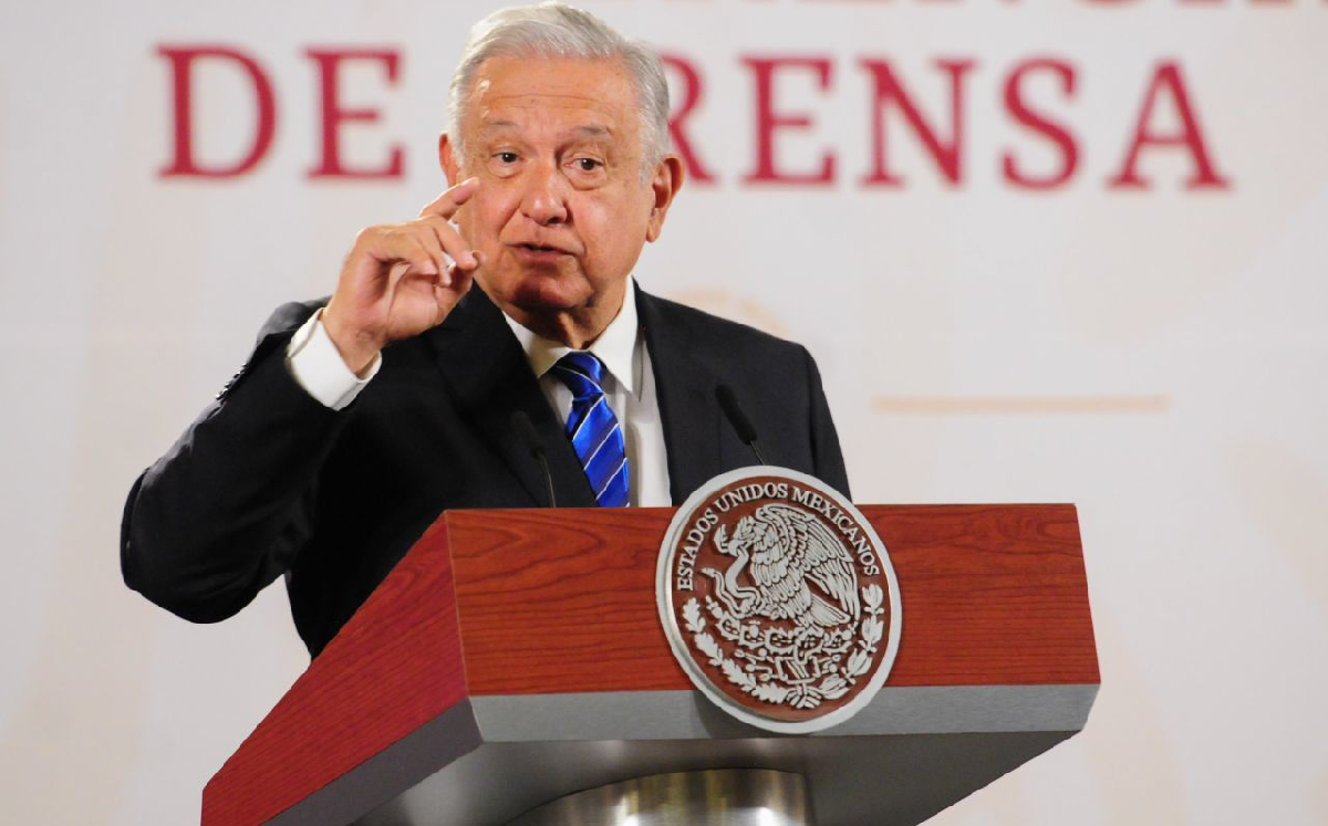 El mandatario el 11 de mayo durante su conferencia mañanera en Palacio Nacional. | Cuartoscuro