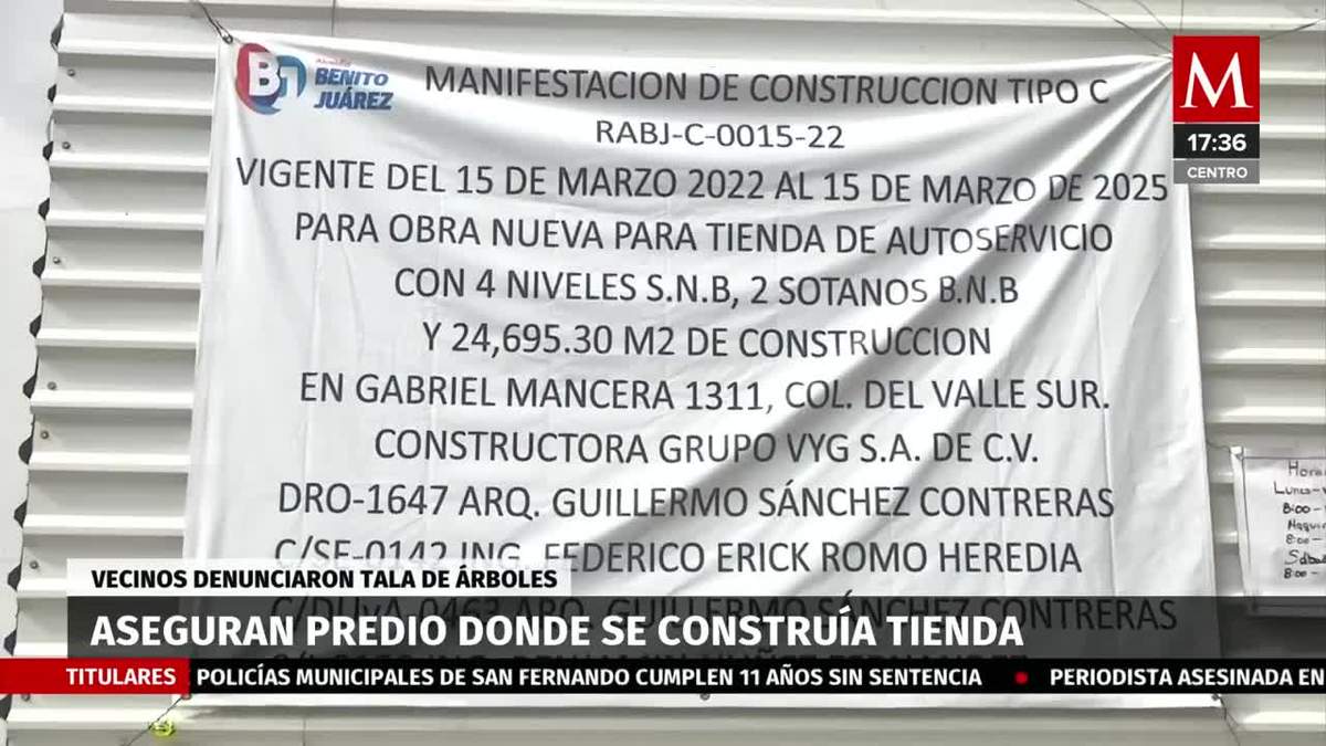 Por tala de árboles detienen construcción en predio de CdMx