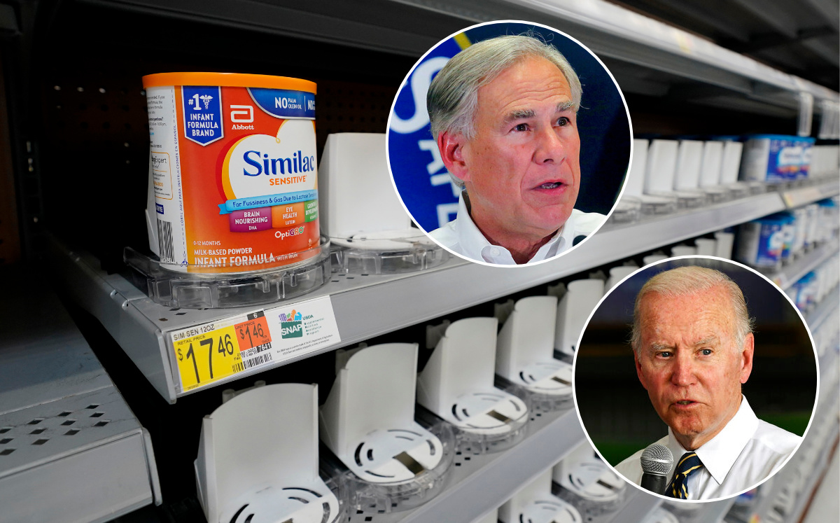 Greg Abbott acusó a Biden de darle a los migrantes fórmulas lácteas. (AFP)