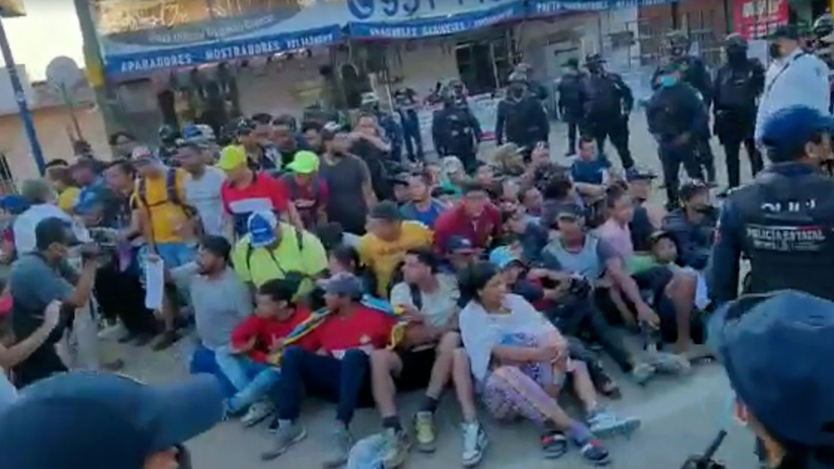 Migrantes en OAxaca exigen visa humanitaria