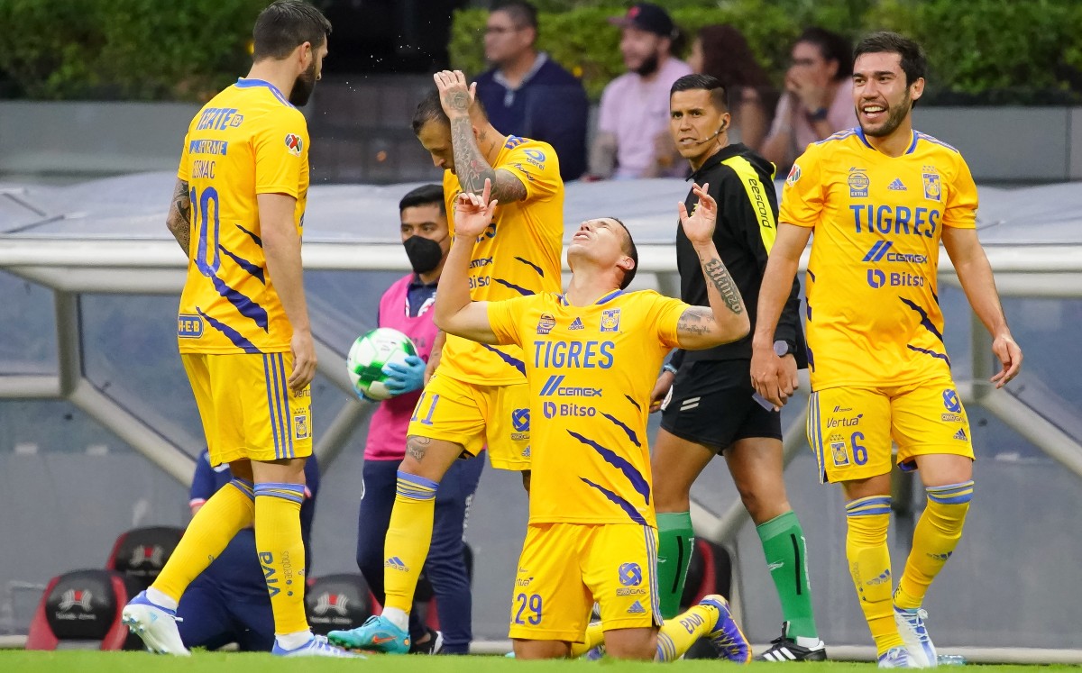 Tigres se impone a Cruz Azul en la ida de cuartos de final en el Estadio Azteca (Imago7)