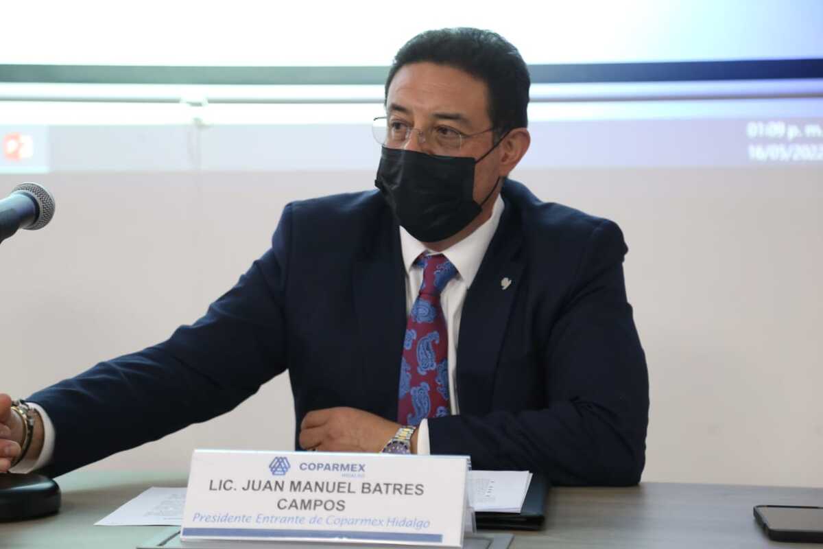 Juan Manuel Batres Campos , nuevo presidente de la Coparmex Hidalgo (Jorge Sánchez)